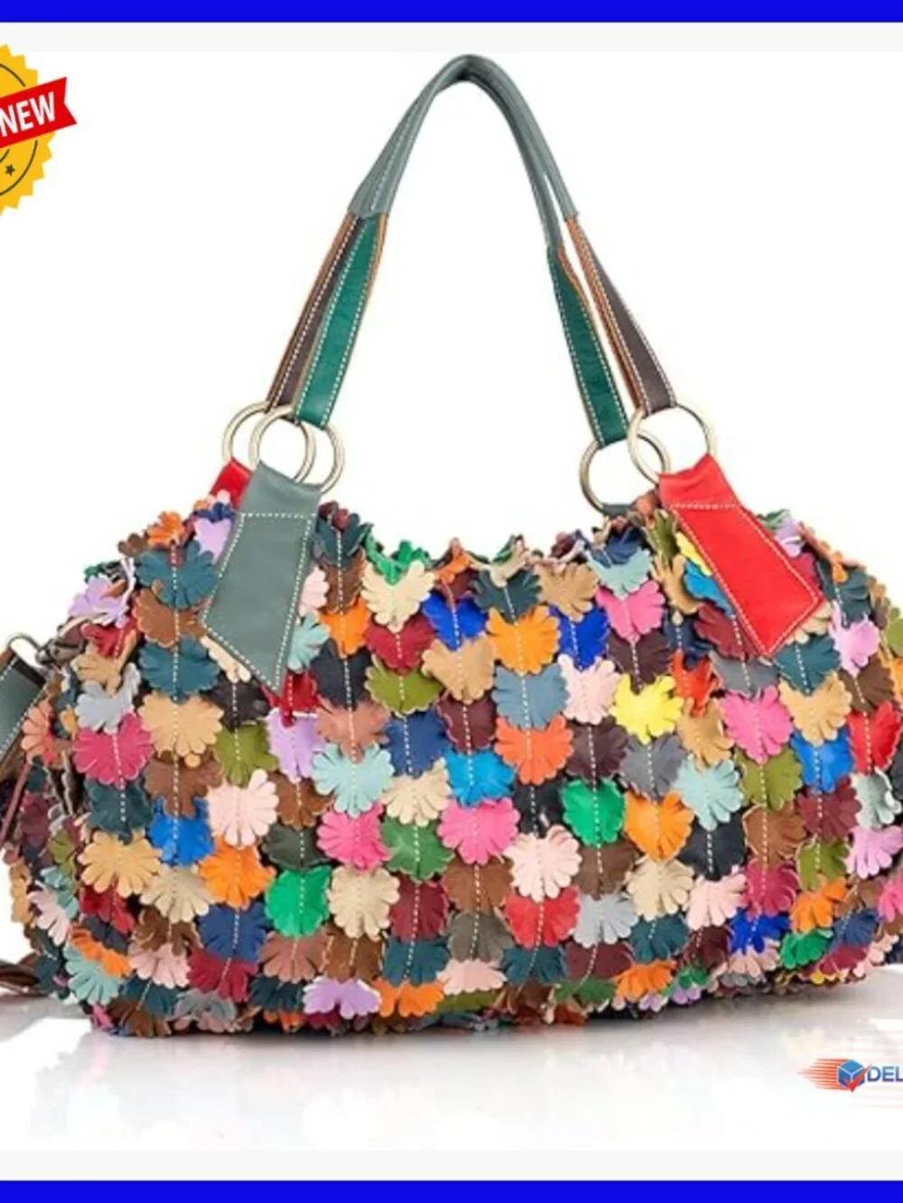 Leather Hobo Tote Shoulder Bag Adjustable Strap Zipper Closure